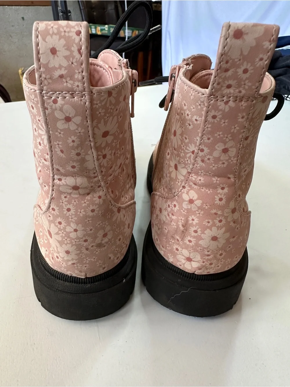 Pink Floral Boots (4Y/ 6W)
